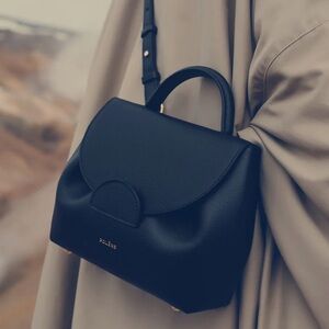 Polène Numéro Un Nano - Black Leather Mini Handbag
